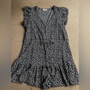 Entro cute black floral romper size S